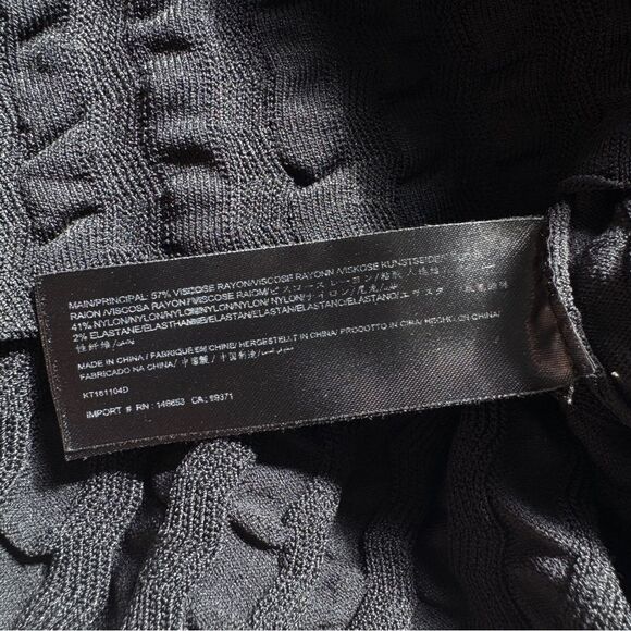 Keepsake the Label Aeroplane Textured Black Bell Sleeve Dress Size Medium - Picture 7 of 7